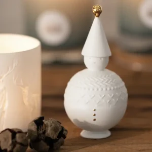 Wichtel Porzellan Deko WINTERMÄRCHEN Räder Design H 11 cm
