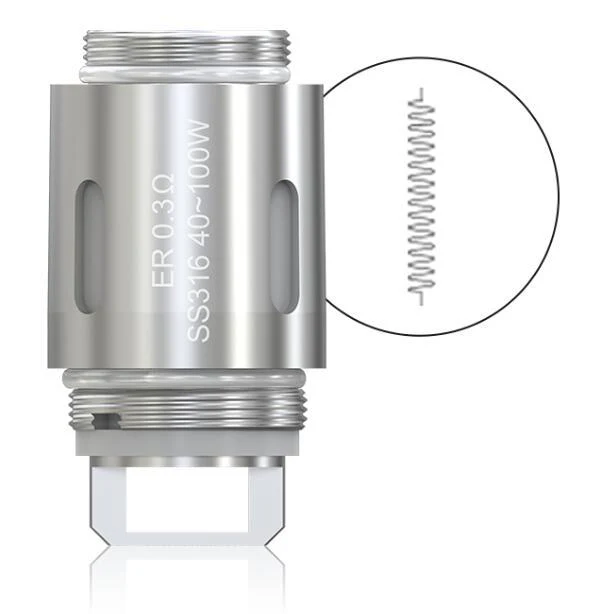 Eleaf MELO RT 22 ER Coil - Verdampferkopf SS316L 0,3 Ohm - 5 Stück / Packung – Bild 2
