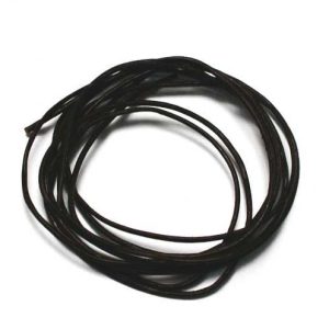 Ziegenlederriemen schwarz 1,5 mm, 2 Stk,