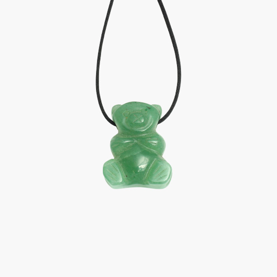 Bär Anhänger aus Aventurin grün