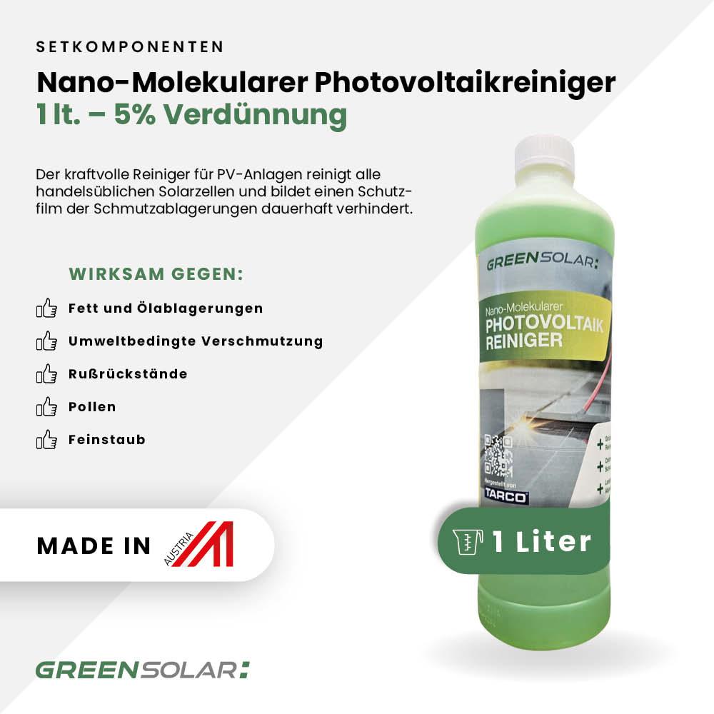 Waschbürste mit Teleskopstab 4,6m inkl. Nano-Molekularer Photovoltaikreiniger 1 lt. – 5% Verdünnung – Bild 5