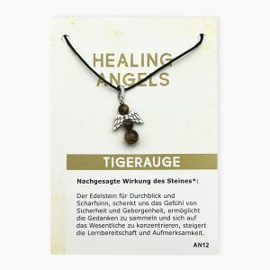 Healing Angels Tigerauge Glücksengel Anhänger auf großer Karte