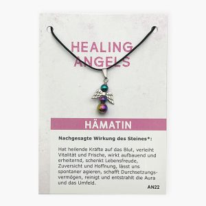 Healing Angels Hämatin multicolor Glücksengel Anhänger auf großer Karte
