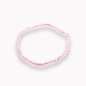 Erdbeerquarz Kugelarmband facettiert