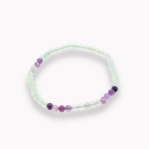 Regenbogenfluorit Kugelarmband facettiert