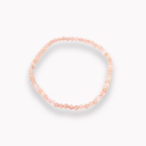 Mondstein orange Kugelarmband facettiert