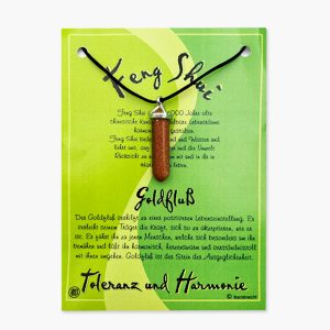 Goldfluss rot Feng Shui Anhänger auf großer Karte