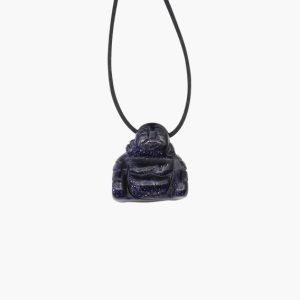 Buddha Anhänger aus Goldfluss blau