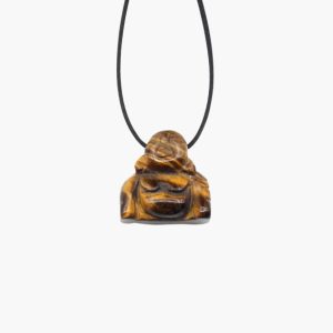 Buddha Anhänger aus Tigerauge gelb