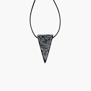 Dreieck Anhänger aus Schneeflockenobsidian