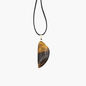 Engelsflügel Anhänger aus Tigerauge gelb – für Wärme und Geborgenheit