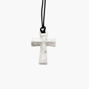 Ankh Lebenskreuz Anhänger aus Howlith weiß