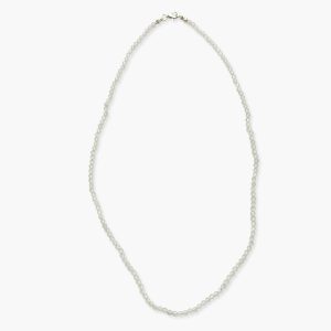 Kugelkette facettiert Achat weiß (3mm)