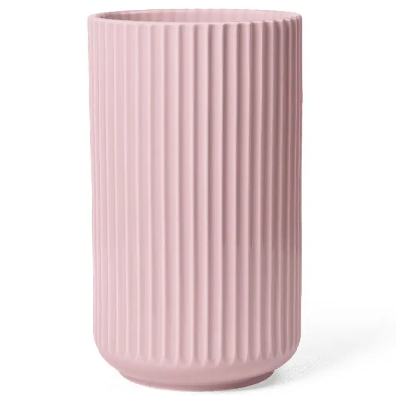 Lyngby Vase Porzellan rosa H 25 cm – Bild 4