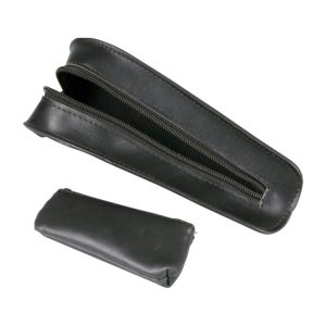 1er Pfeifentasche Lederoptik schwarz