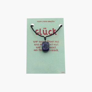 „Glück“ – Happy Stones Trommelstein Anhänger Sodalith