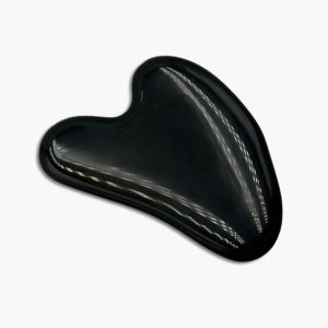 Gua Sha Massagestein Obsidian schwarz