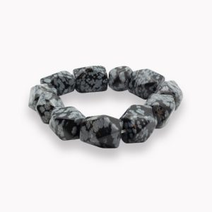 Armband Wildcut Schneeflockenobsidian für Erwachsene