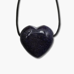 Anhänger Herz Goldfluss blau groß