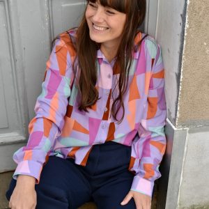 Bluse aus LENZING™ ECOVERO™ “warm tones”