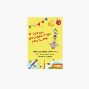 Rosenquarz Schutzengel Anhänger – für ein erfolgreiches Schuljahr