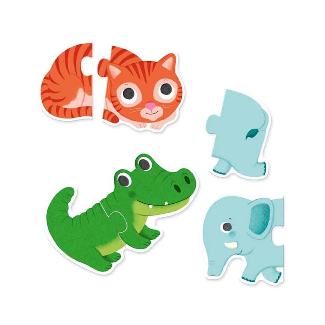 Djeco Puzzle Duo Tiere 10×2 Teile – Bild 3