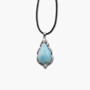 Larimar Anhänger aus 925 Sterling Silber Einzelstück