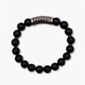 Männerarmband aus Turmalin schwarz