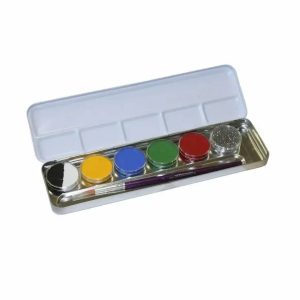 Eulenspiegel Profi-Aqua Schminkpalette mit Glitzer