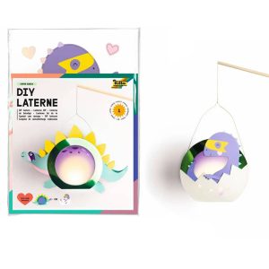 Folia Laternen-Bastelset Dino-Superheld oder Dino-Baby