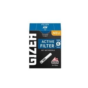 Gizeh Aktivkohlefilter – 6mm, (34 Stk.)
