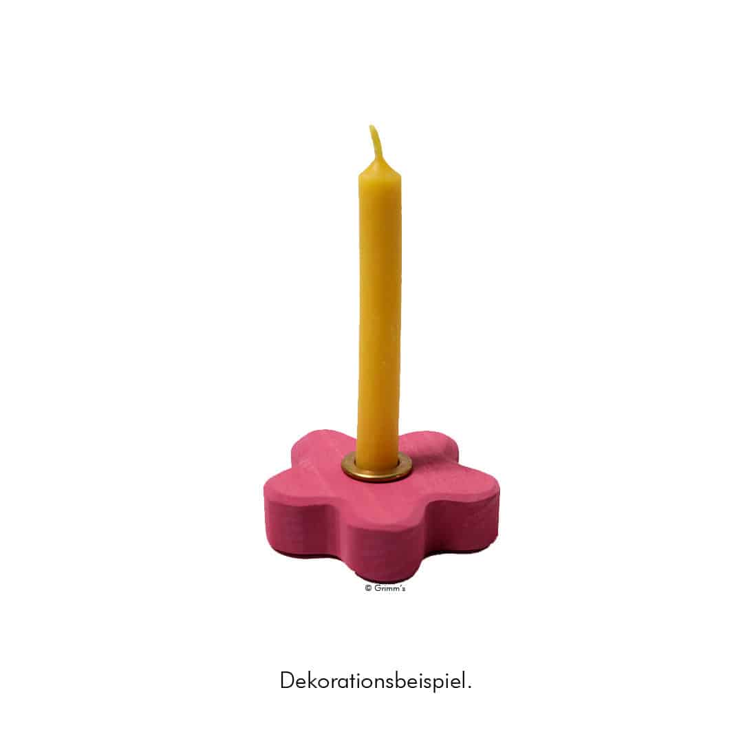 Grimm’s Lebenslicht Kerzenhalter Rosa Blume – Bild 3