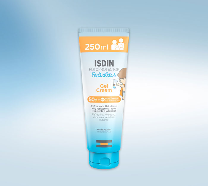 ISDIN FOTOPROTECTOR GEL CREAM PEDIATRICS LSF 50 ++ Der Allrounder-Sonnenschutz für die ganze Familie ++ 250ML