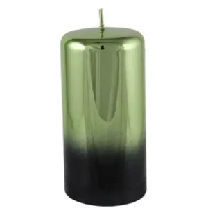 Kerze grün schwarz 2er Set Cylinderkerze CELLINI H 10 cm