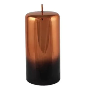 Kerze Schwarz Kupfer 2er Set Cylinderkerze CELLINI H 10 | 15 cm