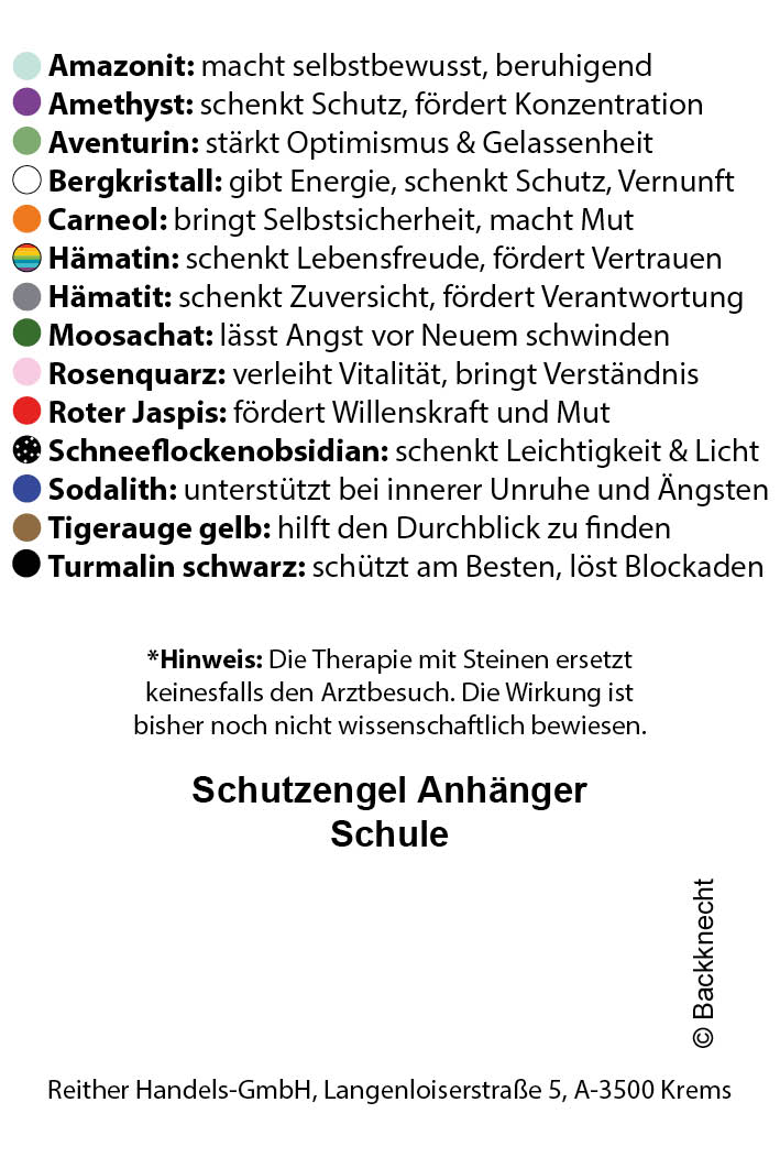 Sodalith Schutzengel Anhänger – für ein erfolgreiches Schuljahr – Bild 2