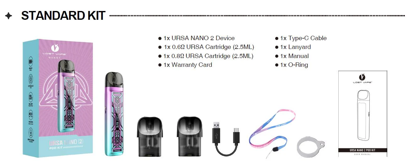 Lost Vape Ursa Nano 2 Pod Kit 900mAh 2,5ml – Bild 4