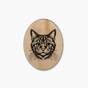 Katzenmagnet aus Holz „Manx 4“