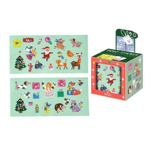 Moses Glänzende Holo-Sticker von der Rolle Weihnachtsfreunde