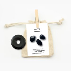 Donut Onyx (schwarzer Achat) ca. 30mm