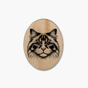 Katzenmagnet aus Holz „Owyhee Bob 2“