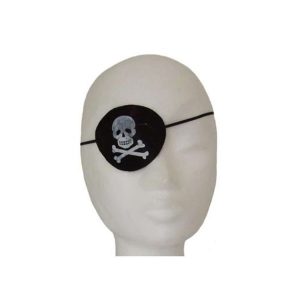 Piraten-Augenklappe mit Totenkopf