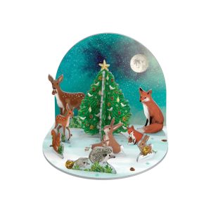 3D Adventsdekoration Tiere am Winterbaum