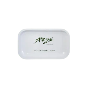 PURIZE Drehtablett – Rolling Tray weiß (27×16 cm)