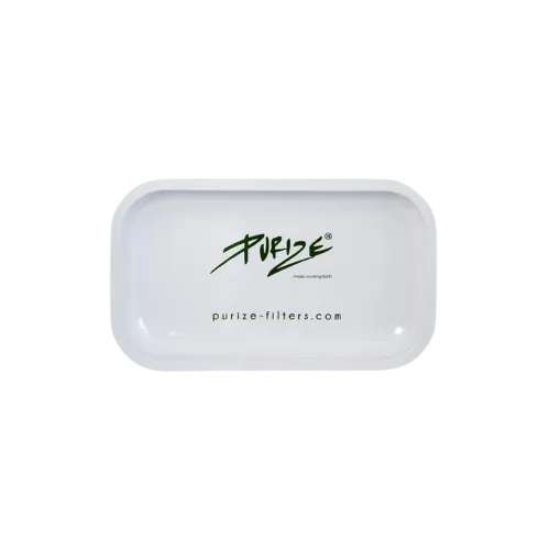 PURIZE Drehtablett – Rolling Tray weiß (27×16 cm)
