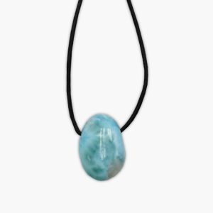 Anhänger Trommelstein gebohrt Larimar