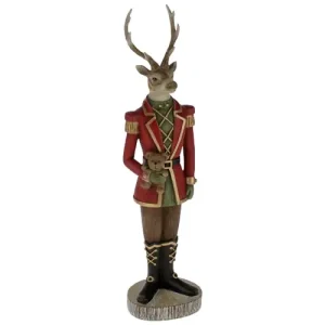 Weihnachtsfigur HIRSCH MIT BÄR Werner Voß Höhe 37 cm