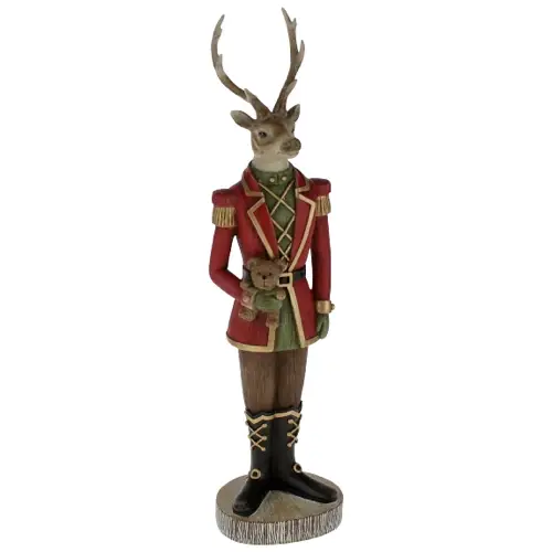 Weihnachtsfigur HIRSCH MIT BÄR Werner Voß Höhe 37 cm