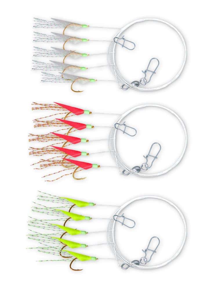 Zebco Holografix Heringsvorfach Heringspaternoster echte Fischhaut Hakengröße #10