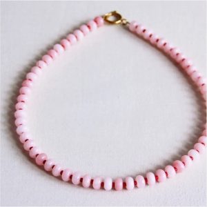 Donut Perlenkette – light pink / red